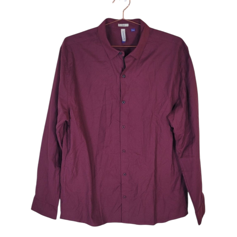 New ARTEFACT Slim Stretch Long Sleeve Button Front Shirt Size XL